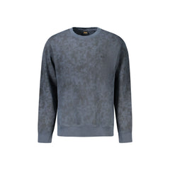 Boss Felpa Maniche Lunghe Uomo Blu Ricamo