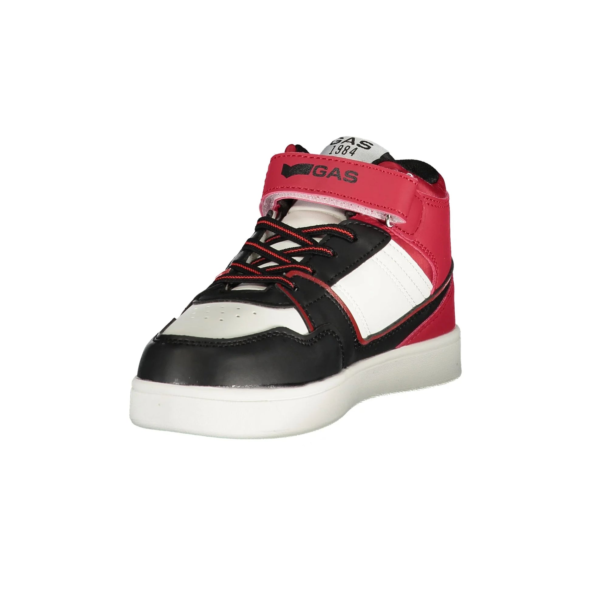 Gas Sneakers Bambino Rosse Alte Lacci Elastici Strap Logo unisex rosso - vista 3