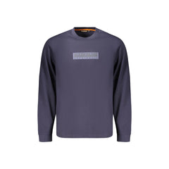 Napapijri T-Shirt Maniche Lunghe Uomo Blu Stampa in Rilievo