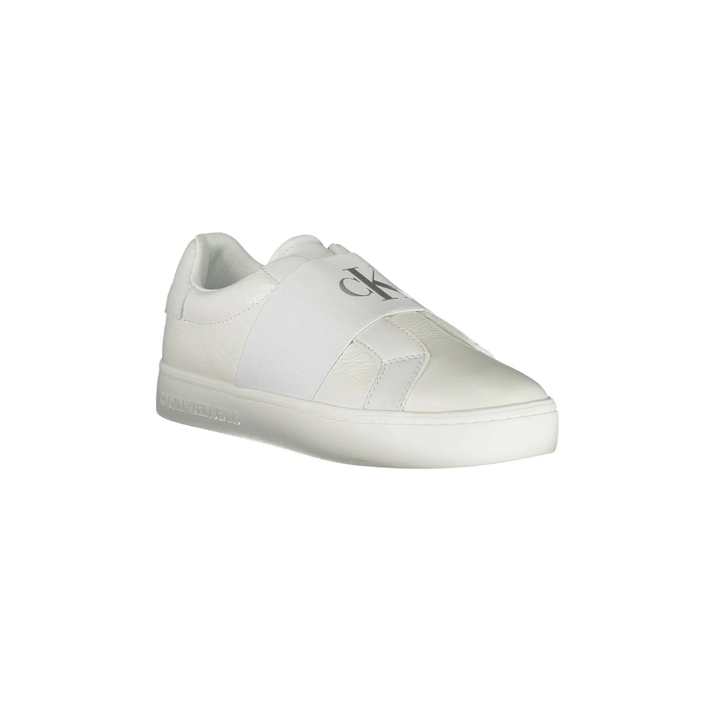 CALVIN KLEIN Scarpe Sneakers Donna Bianche con Lacci e Logo bianco - vista 2