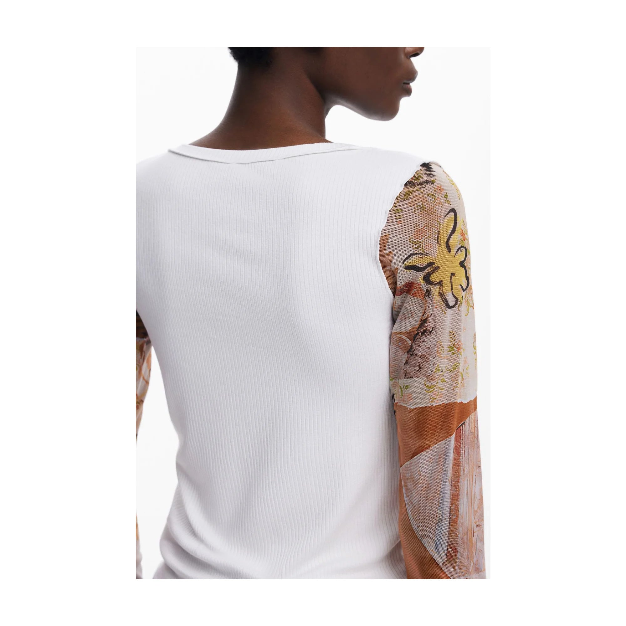 DESIGUAL MAGLIA DONNA BIANCO