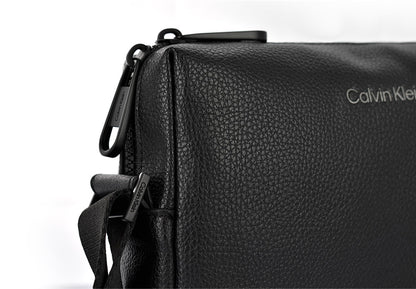 CALVIN KLEIN Borsello Uomo Nero con Tracolla Regolabile e Logo - vista 5