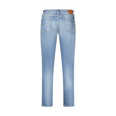 Tommy Hilfiger Jeans Uomo Blu Effetto Slavato Logo - vista 2