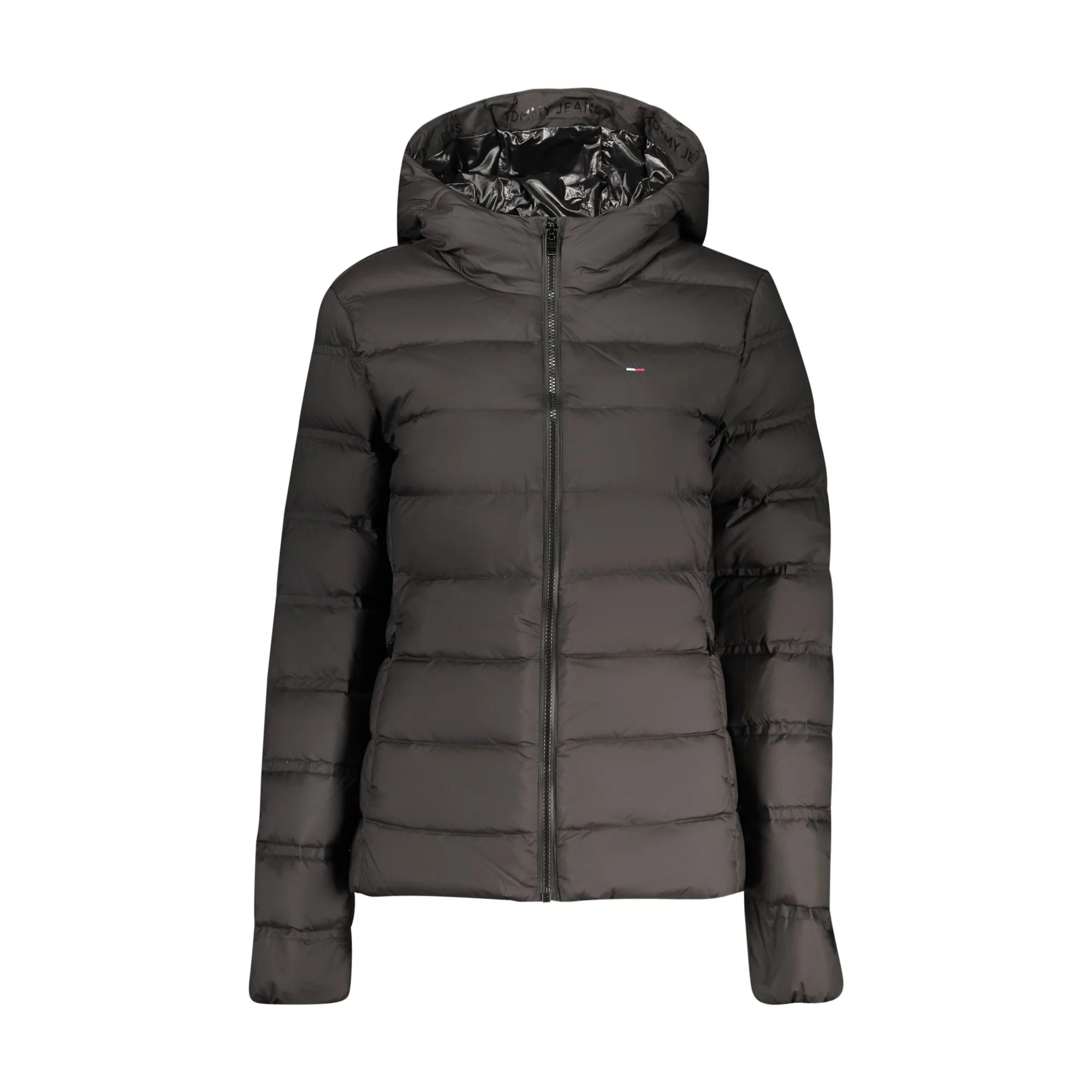 Tommy Hilfiger Giubbotto Donna Nero Cappuccio Ricamo Logo Giubbotti e Giacche - foto prodotto