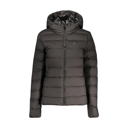 Tommy Hilfiger Giubbotto Donna Nero Cappuccio Ricamo Logo Giubbotti e Giacche - foto prodotto