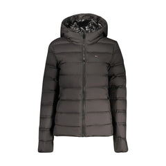 Tommy Hilfiger Giubbotto Donna Nero Cappuccio Ricamo Logo