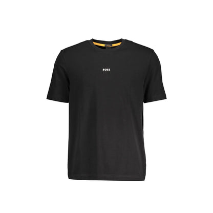 Boss T-Shirt Maniche Corte Uomo Nera Logo Nero - foto prodotto