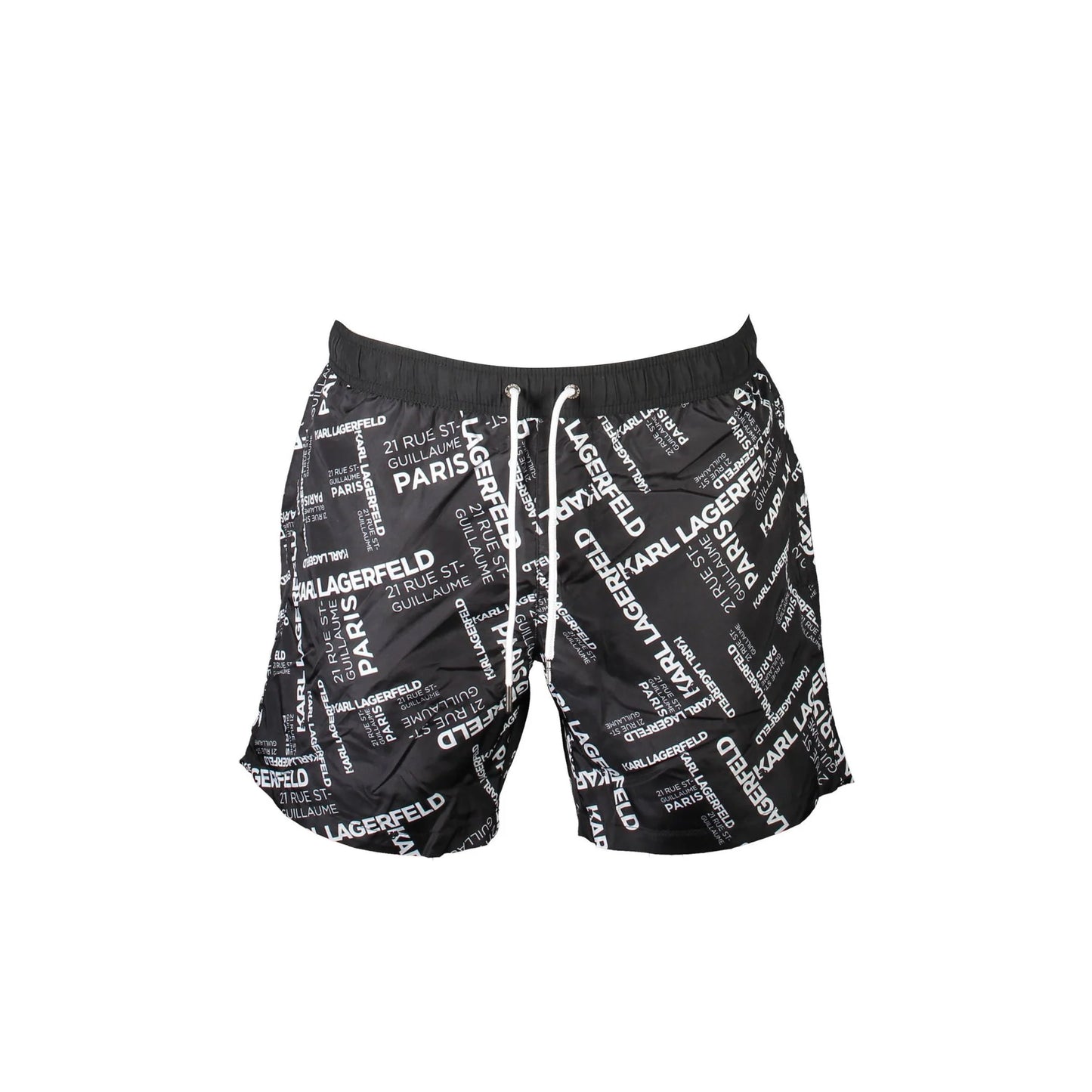 Karl Lagerfeld Beachwear Costume da Mare Uomo Nero con Logo - foto prodotto