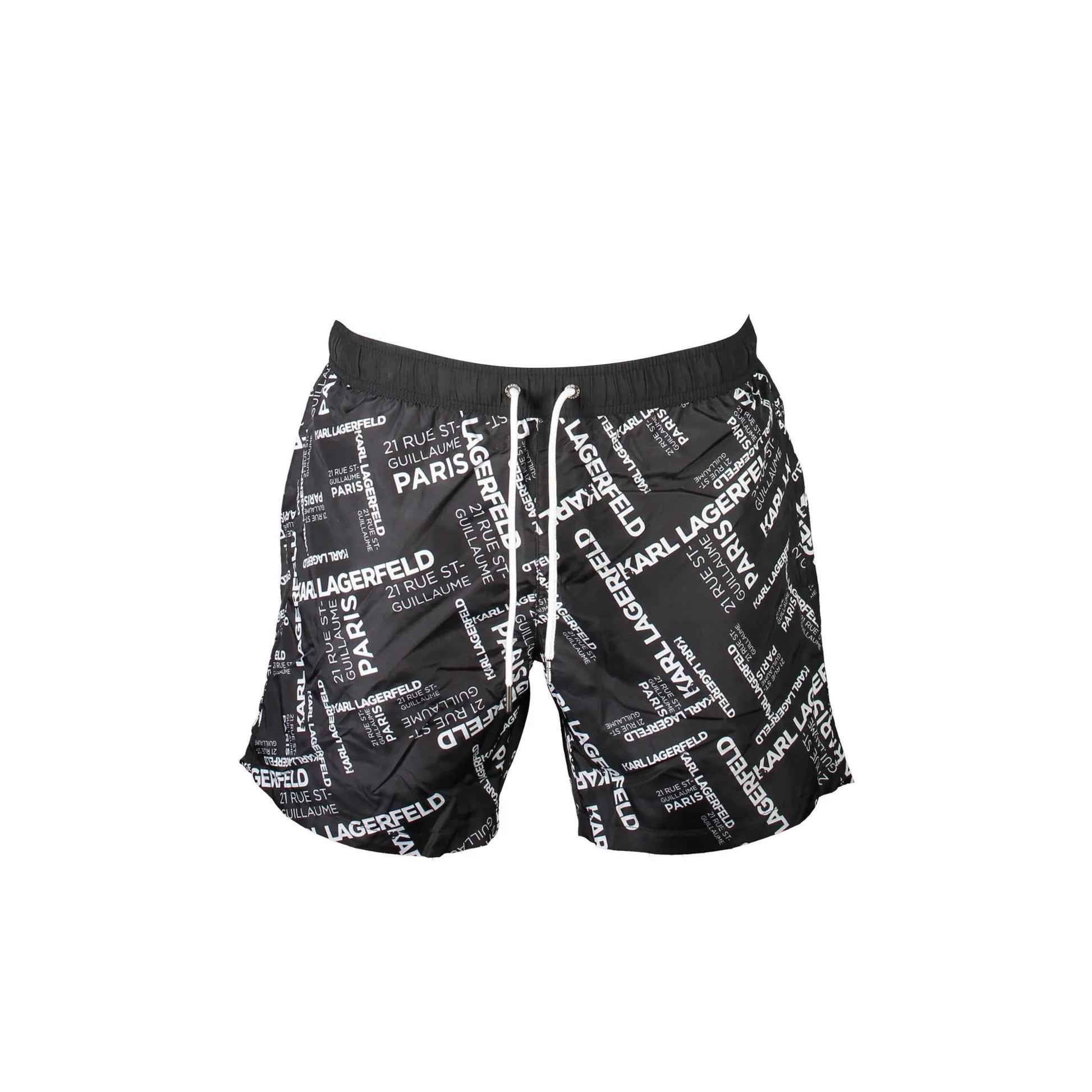 Karl Lagerfeld Beachwear Costume da Mare Uomo Nero con Logo - foto prodotto