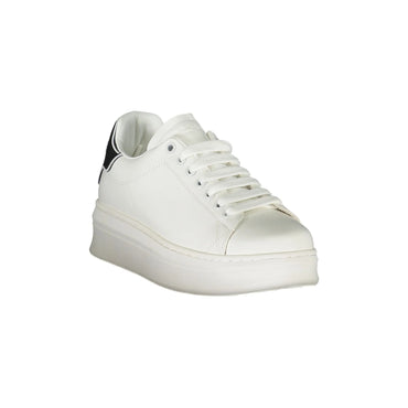 GAELLE PARIS Scarpe Sneakers Donna Bianche con Lacci e Logo bianco - vista 2