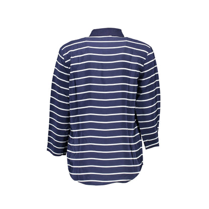GANT POLO MANICHE 3/4 DONNA BLU