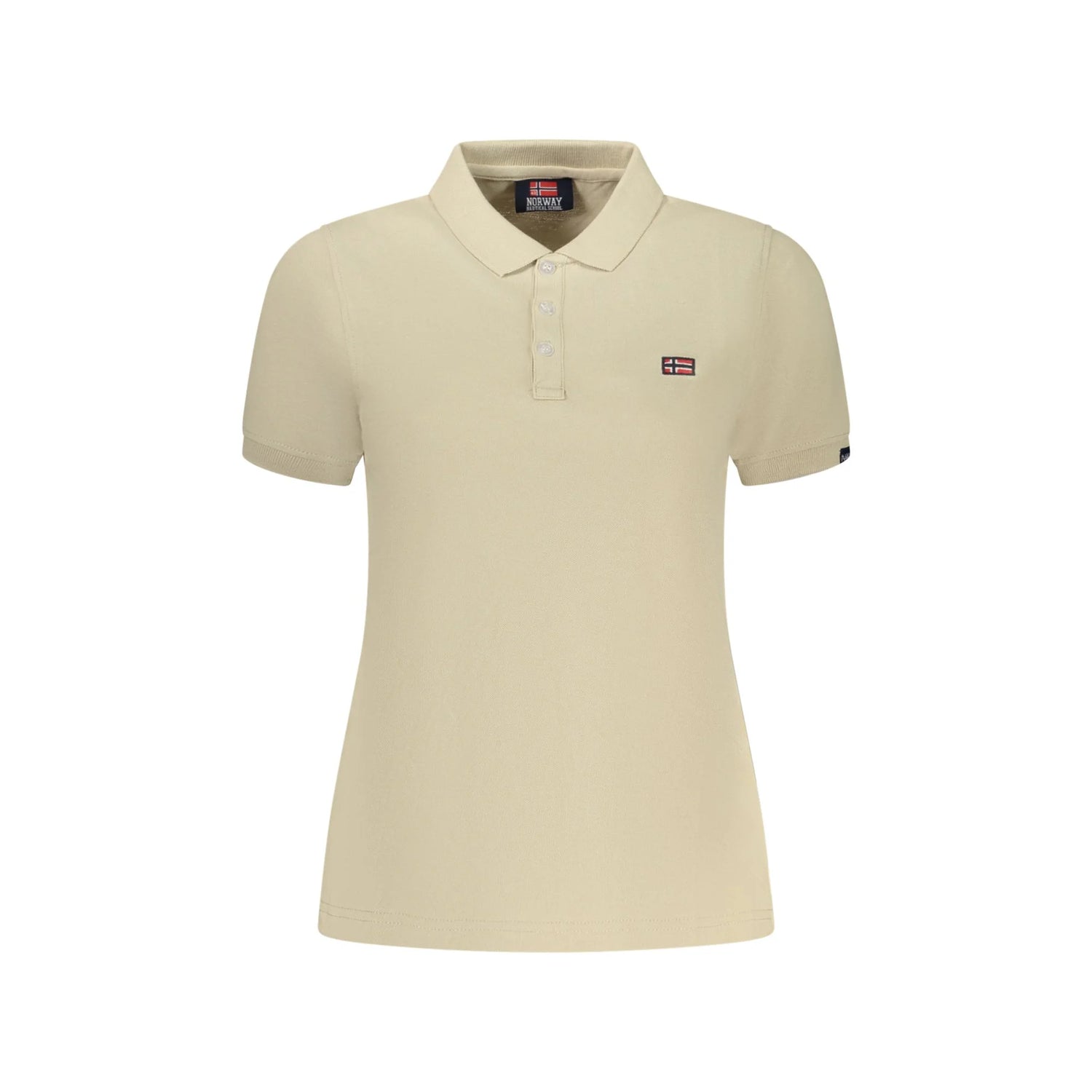 NORWAY 1963 POLO MANICHE CORTE DONNA BEIGE