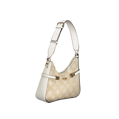 GUESS JEANS Borsa Donna Loralee Beige a Spalla con Zip e Piedini Borse - vista 3
