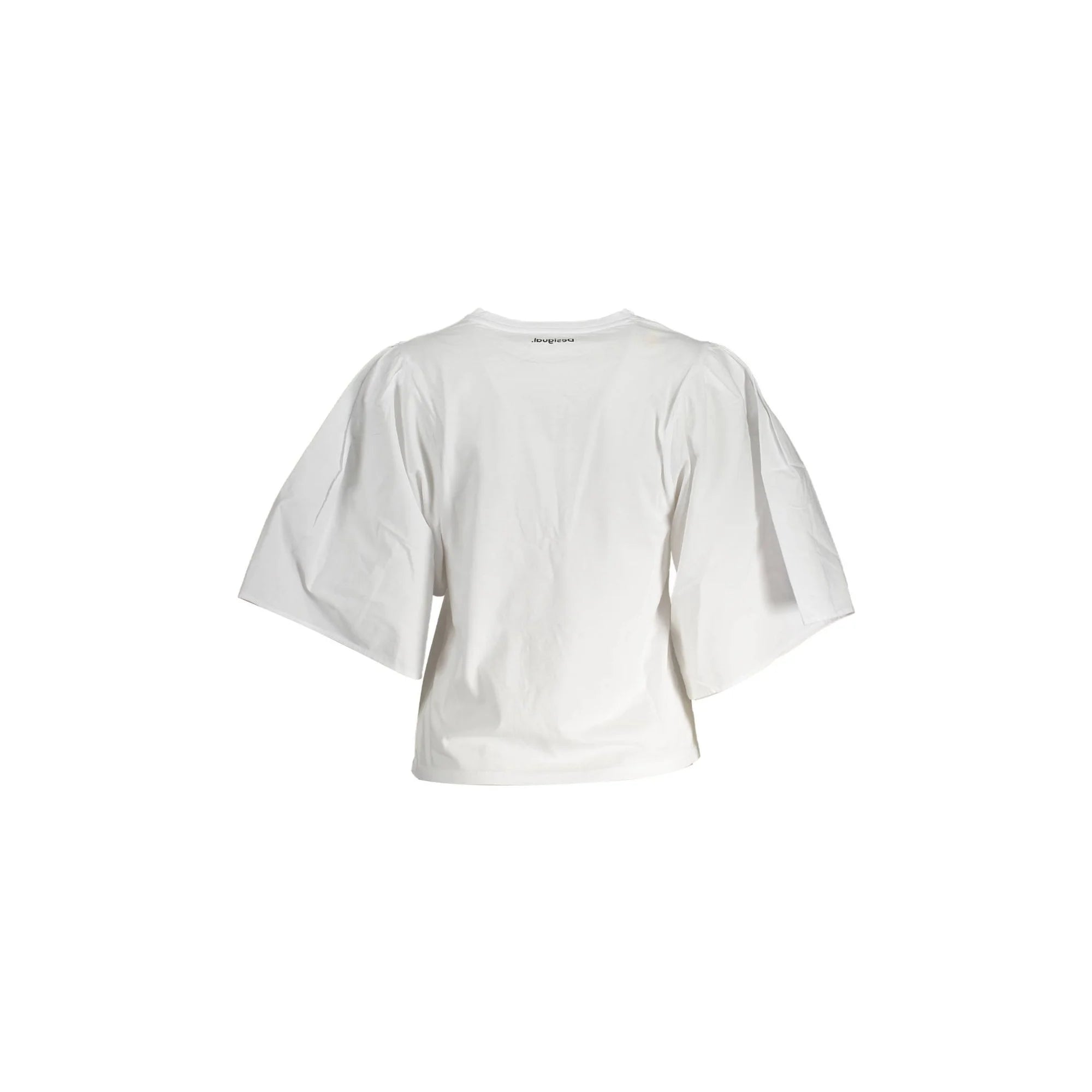DESIGUAL T-SHIRT MANICHE CORTE DONNA BIANCO