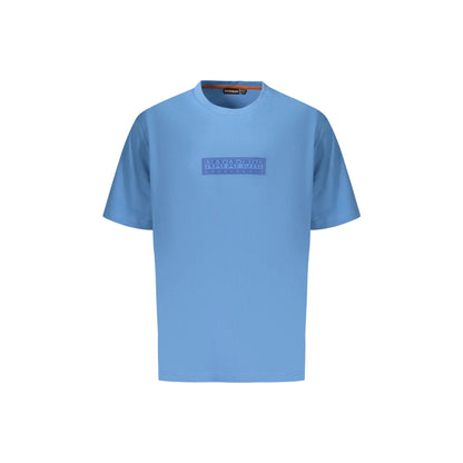 Napapijri T-Shirt Maniche Corte Uomo Azzurra Stampa Logo Azzurro - foto prodotto