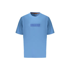 Napapijri T-Shirt Maniche Corte Uomo Azzurra Stampa Logo