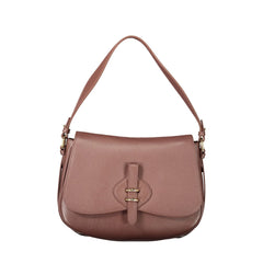 Coccinelle Umhängetasche echtes Leder Damen Braun mit Logo