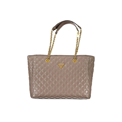Guess Jeans Borsa Donna a Spalla Beige con Dettagli a Contrasto Borse - foto prodotto