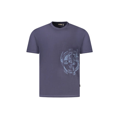 Napapijri T-Shirt Maniche Corte Uomo Blu Stampa Logo - foto prodotto