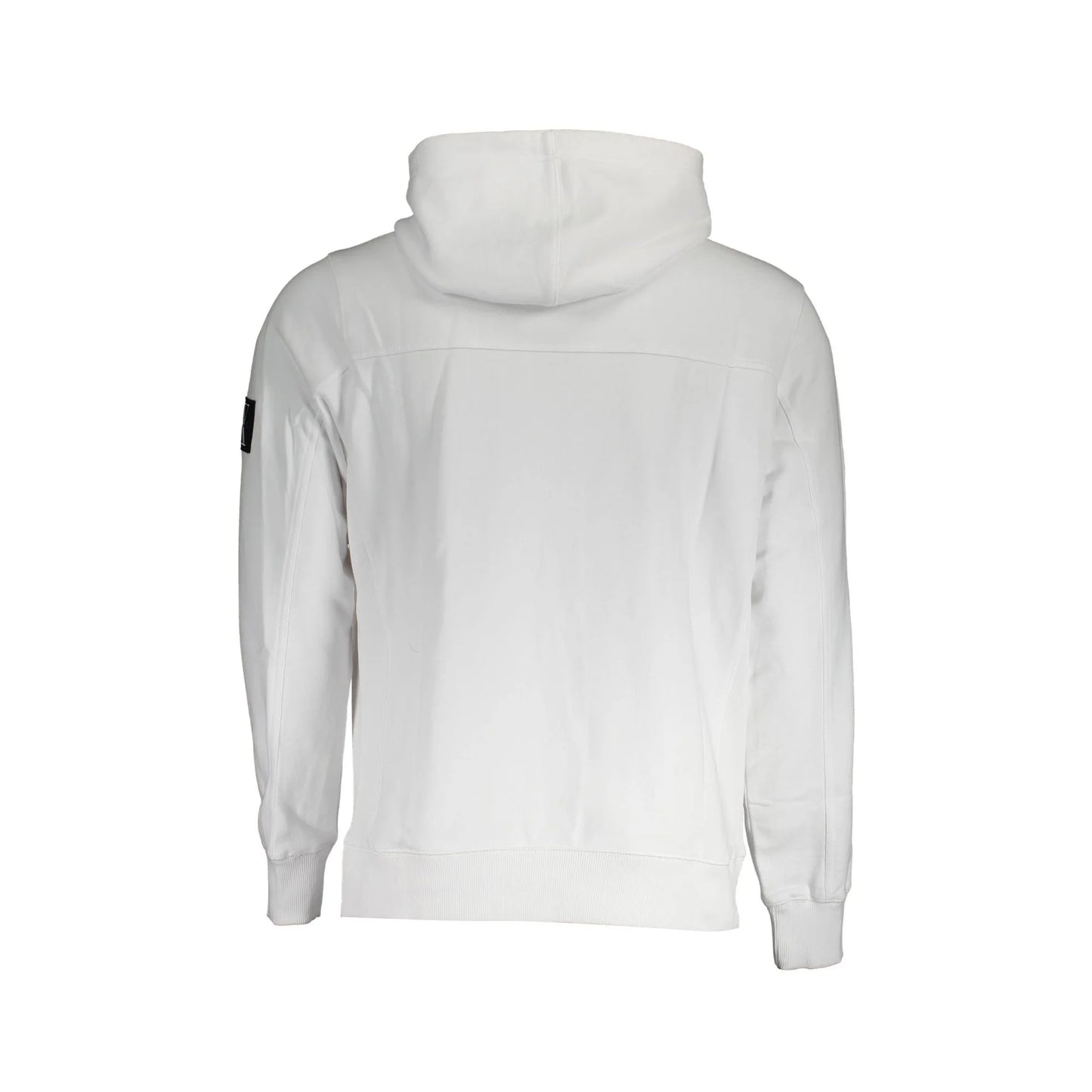 Calvin Klein Felpa Uomo Bianca Cappuccio Tascone Applicazione Felpe bianco - vista 2