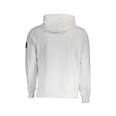 Calvin Klein Felpa Uomo Bianca Cappuccio Tascone Applicazione Felpe bianco - vista 2