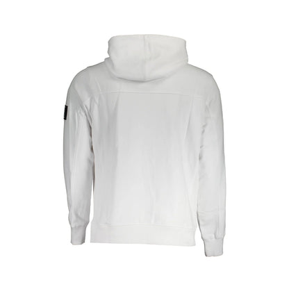 Calvin Klein Felpa Uomo Bianca Cappuccio Tascone Applicazione Felpe bianco - vista 2