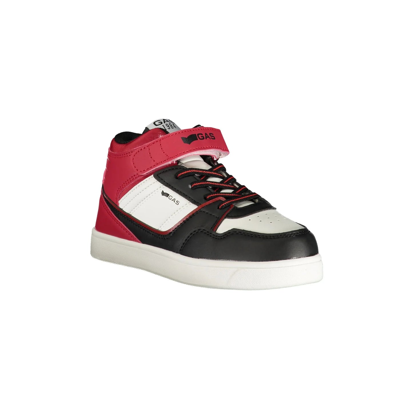 Gas Sneakers Bambino Rosse Alte Lacci Elastici Strap Logo unisex rosso - vista 2