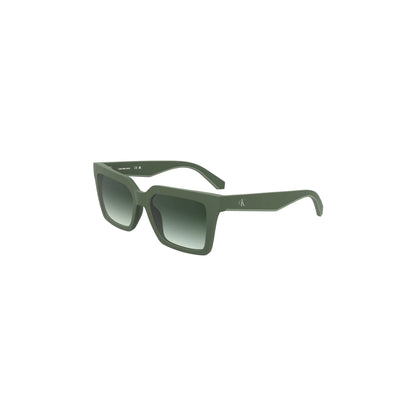 Calvin Klein Occhiali da Sole Donna Verde Lente Quadrata Logo - vista 2