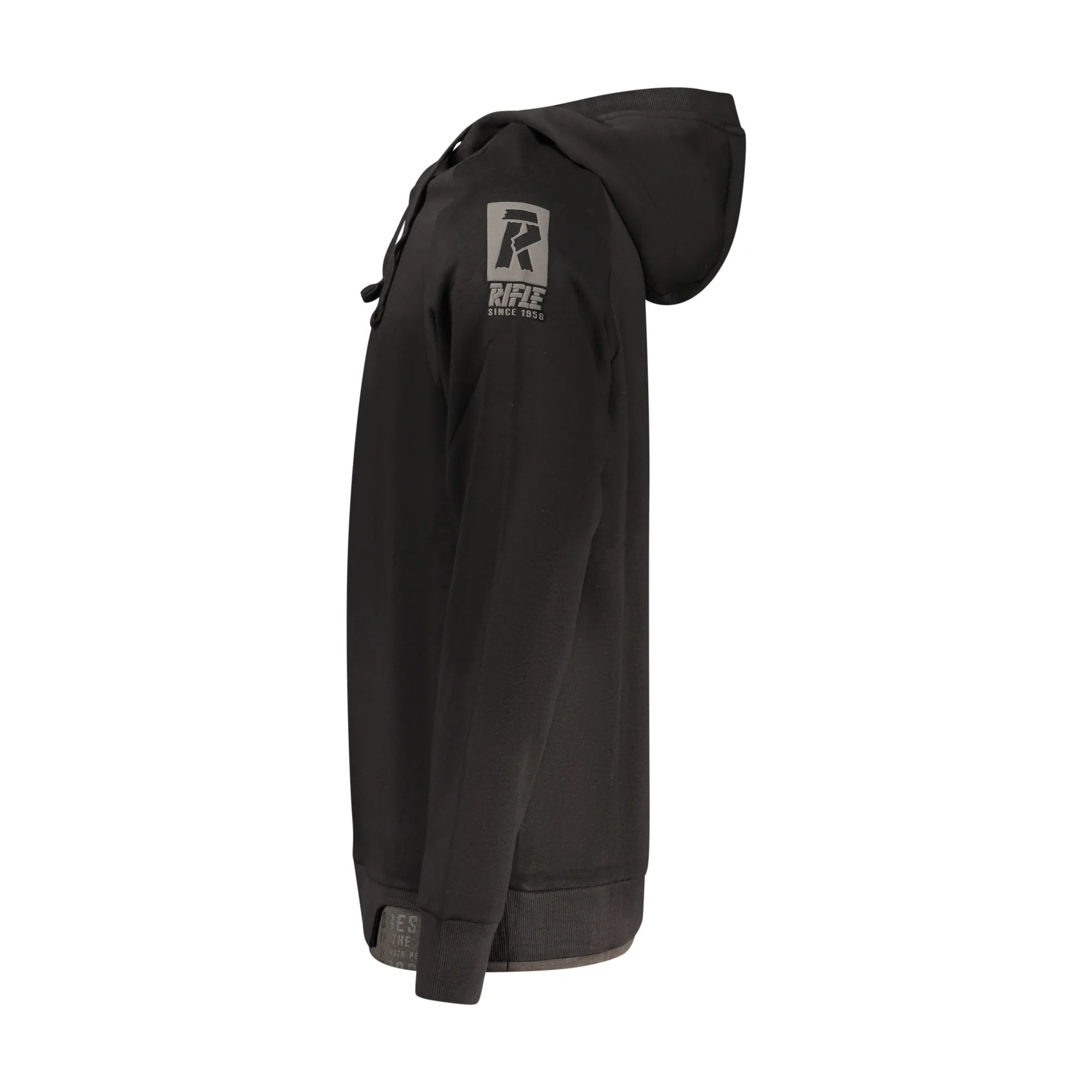 RIFLE FELPA SENZA ZIP UOMO NERO