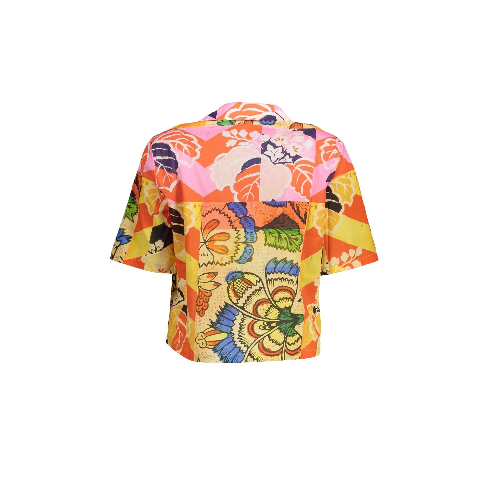 DESIGUAL CAMICIA MANICHE CORTE DONNA GIALLO