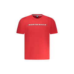North Sails T-Shirt Maniche Corte Uomo Rossa Stampa Logo