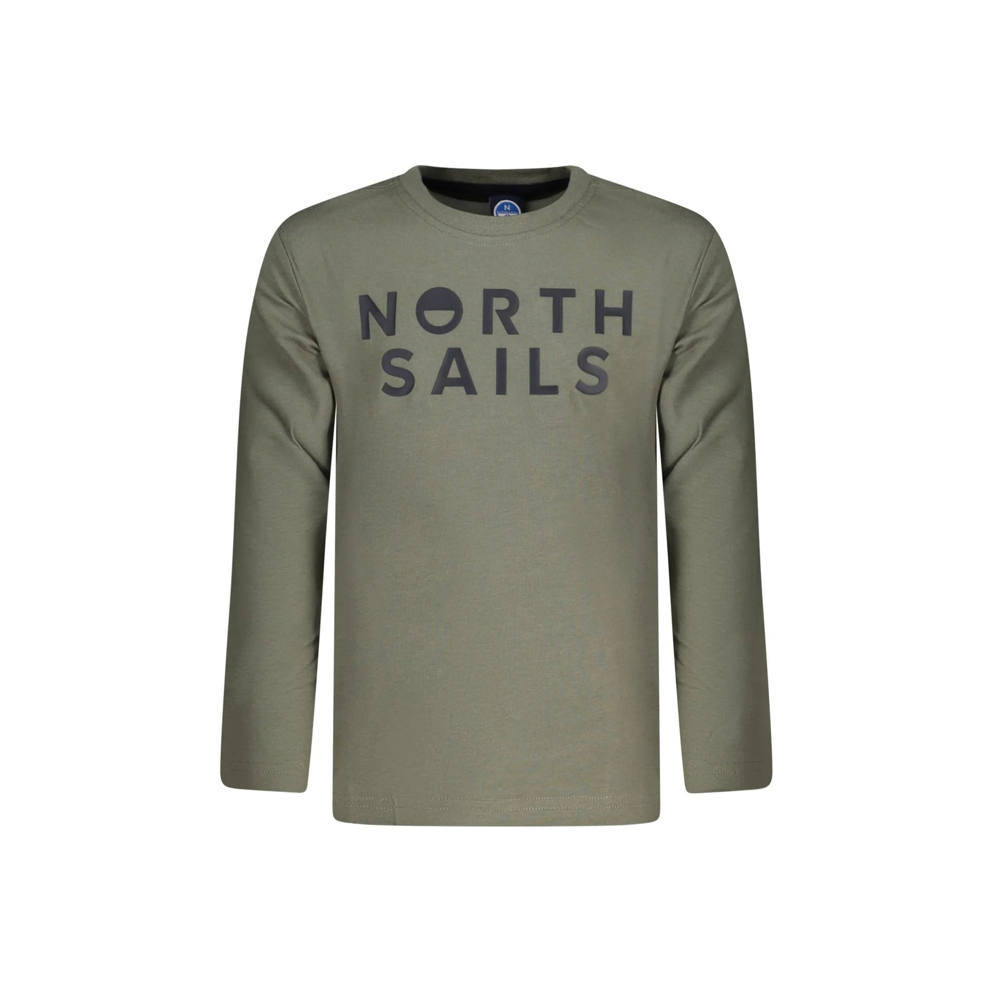 North Sails T-Shirt Maniche Lunghe Unisex Verde Stampa Logo - foto prodotto
