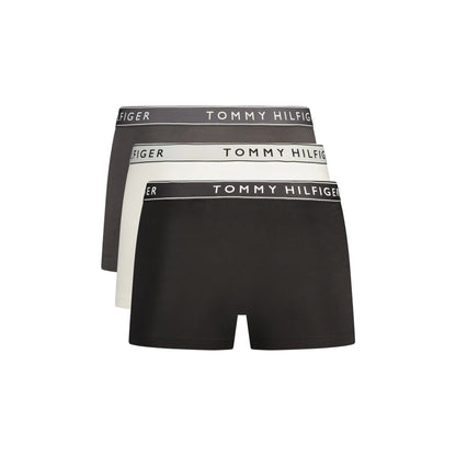 Tommy Hilfiger Boxer Uomo Grigio Tri-Pack Elastico Stampa Logo Intimo - vista 2