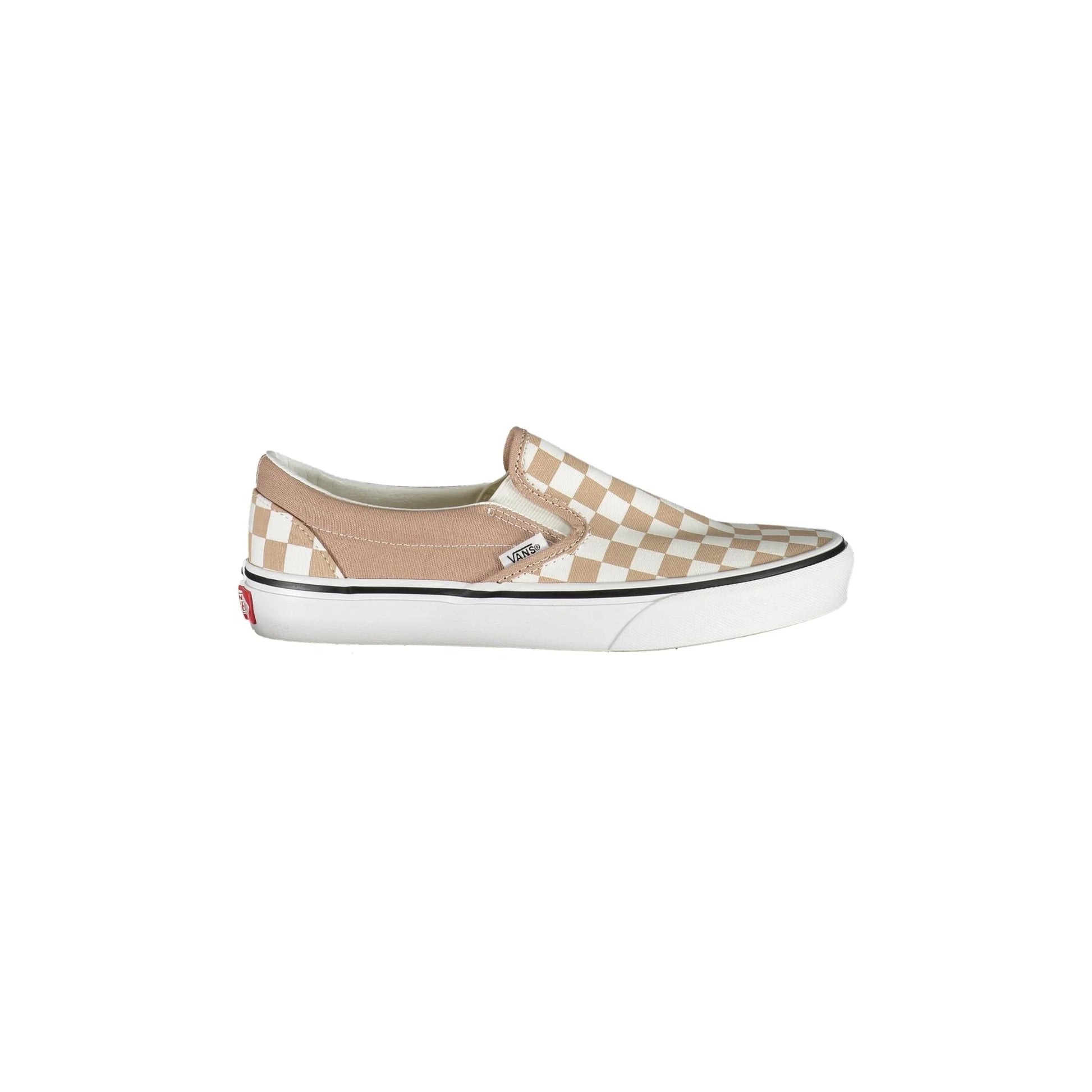 VANS Scarpe Sneakers Donna Beige Slip-On a Scacchi con Logo - foto prodotto