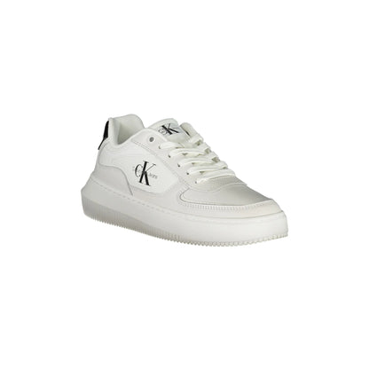CALVIN KLEIN Scarpe Sportive Donna Bianche con Stampa e Lacci Sneakers bianco - vista 2