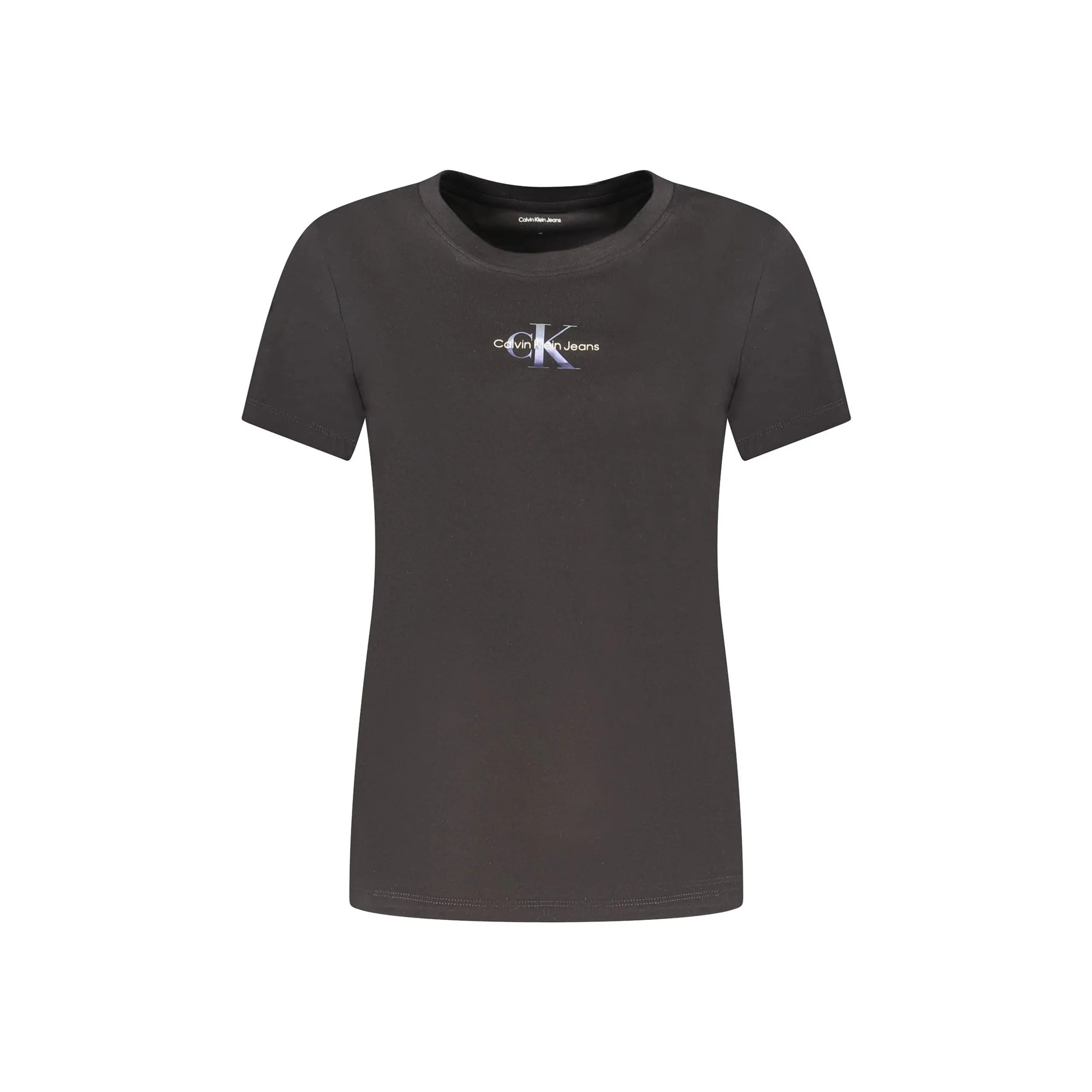 CALVIN KLEIN T-SHIRT MANICHE CORTE DONNA NERO