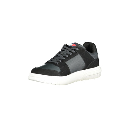 TOMMY HILFIGER Sneakers Uomo Nere con Dettagli Fumo e Logo nero - vista 3