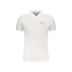 Accademia Militare Polo Maniche Corte Uomo Bianca Stampa Logo