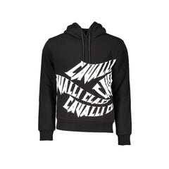 Cavalli Class Felpa Maniche Lunghe Uomo Nera Stampa Logo