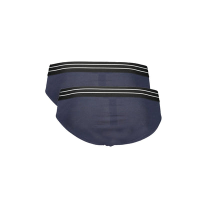 Cavalli Class Slip Uomo Blu Bi-Pack con Elastico Logo Intimo - vista 2