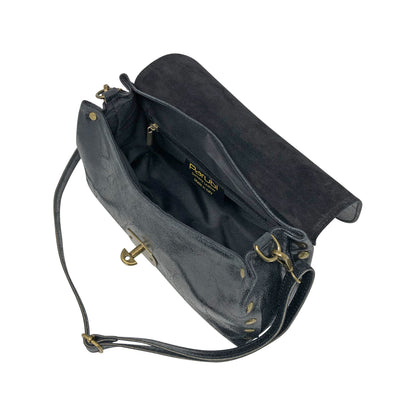 Borsa Donna a Tracolla, In Vera Pelle, Made in Italy, Modello Frida, Laminato Parubi Borse - vista 12