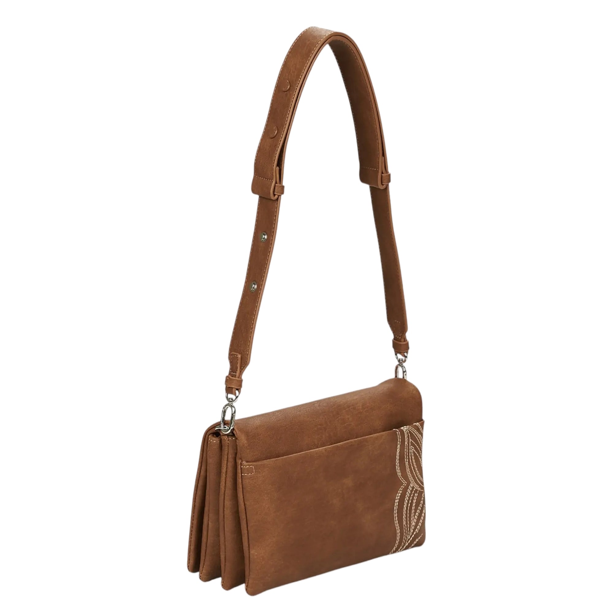 Borsa Donna a Tracolla Desigual Goodall Dortmund Flap Marrone