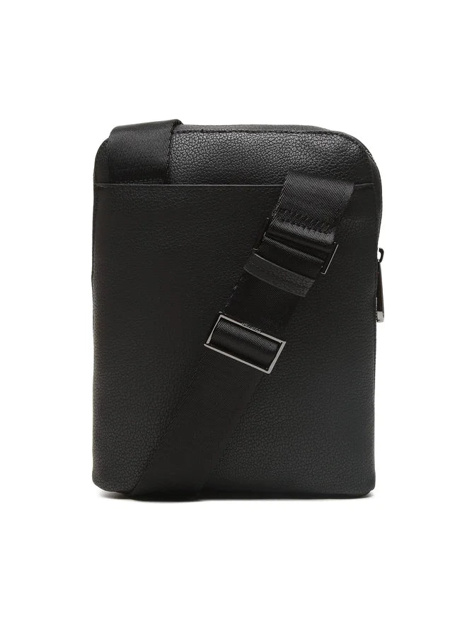 CALVIN KLEIN Borsello Uomo Nero con Tracolla Regolabile e Logo - vista 5