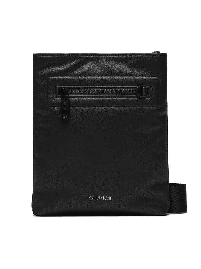 CALVIN KLEIN Borsello Uomo Nero con Tracolla Regolabile e Logo - foto prodotto