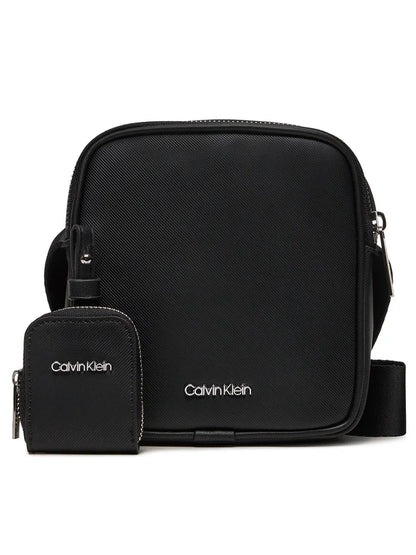CALVIN KLEIN Borsello Uomo Nero con Tracolla e Portamonete Removibile - foto prodotto