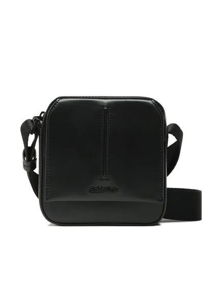 CALVIN KLEIN Borsello Uomo Nero con Tracolla Regolabile e Logo - foto prodotto