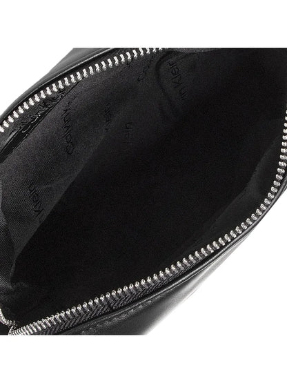 CALVIN KLEIN Borsello Uomo Nero con Tracolla Regolabile e Logo - vista 5