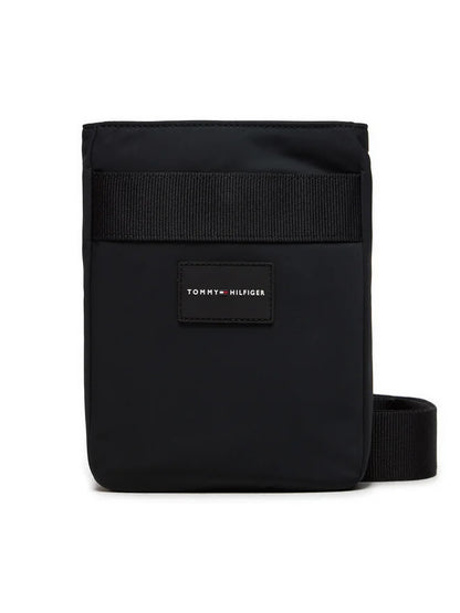 TOMMY HILFIGER Borsello Uomo Nero con Tracolla Regolabile e Logo - foto prodotto
