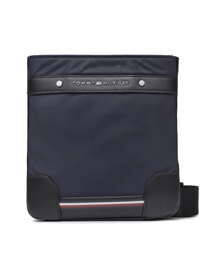 TOMMY HILFIGER Borsello Uomo Blu con Tracolla Regolabile e Logo - foto prodotto