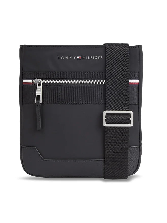 TOMMY HILFIGER Borsello Uomo Blu con Tracolla Regolabile e Logo